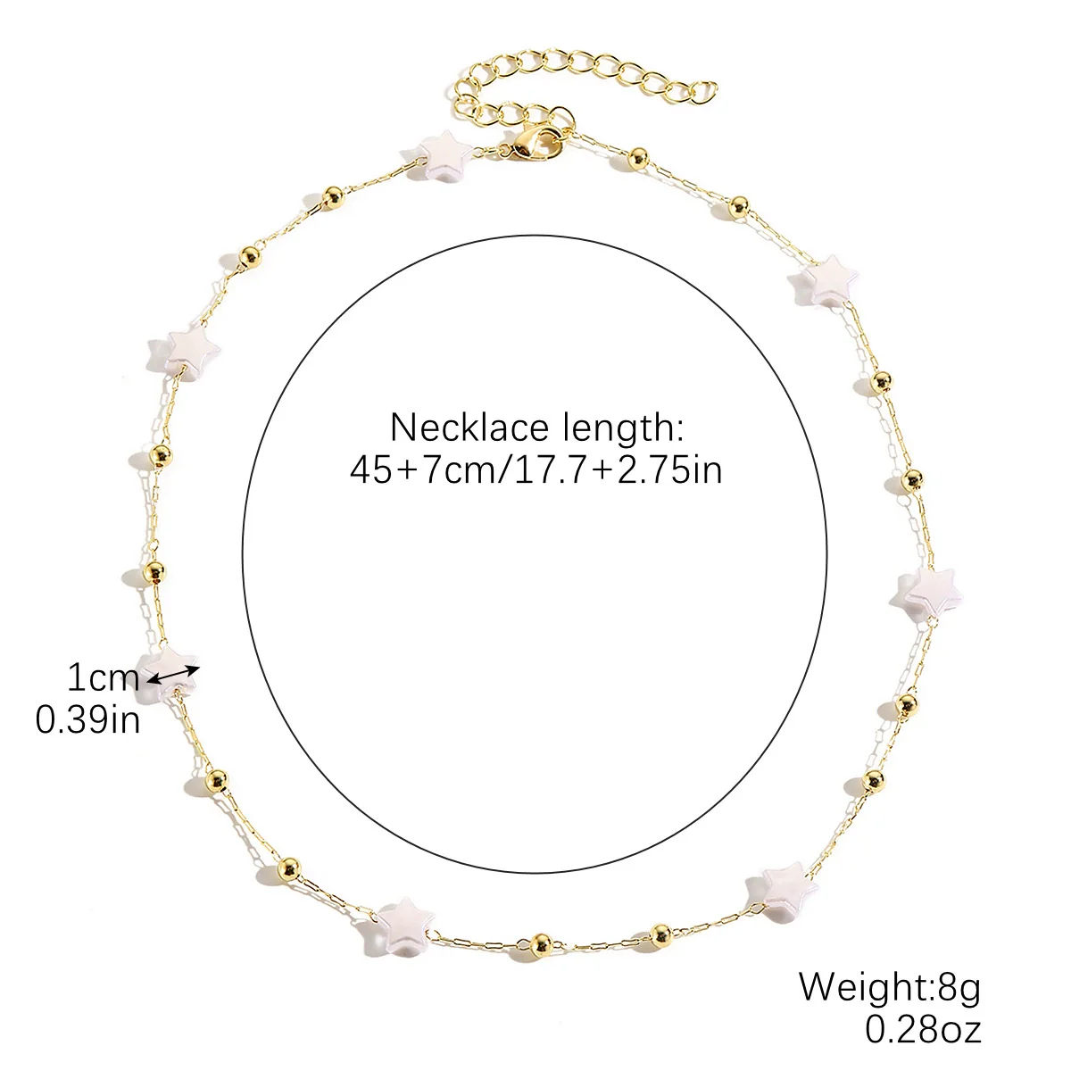 Necklace Imitation Pearl Geometric Simple Electroplating Women's - Image 5