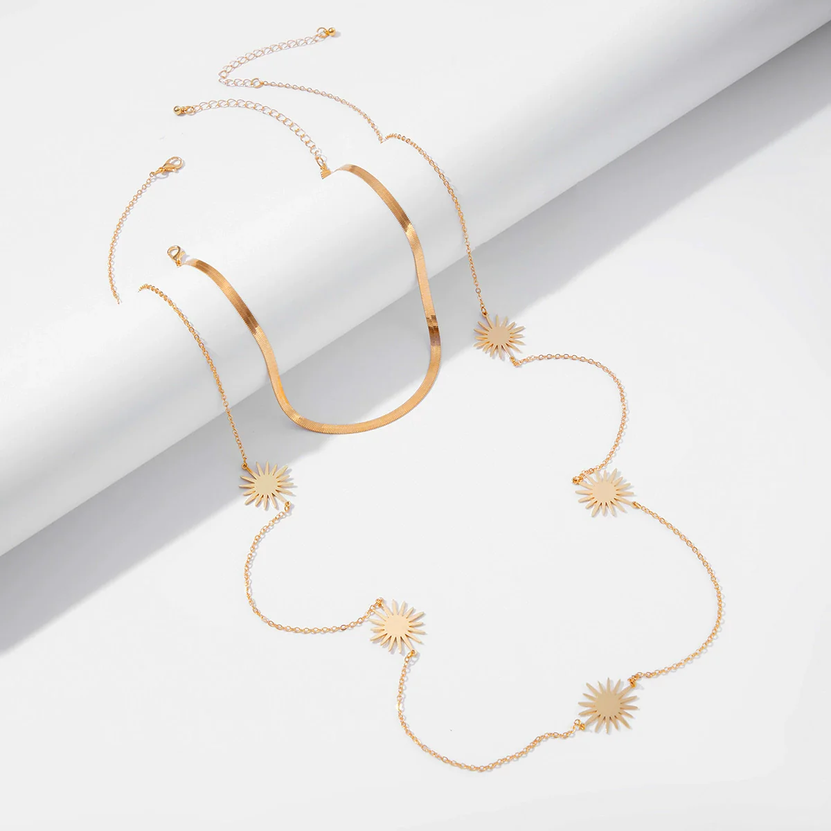 Necklace Iron Copperclad Iron Sheet Snake Bone Chain Hip Hop Punk Style Geometric Electroplated For Women - Image 4