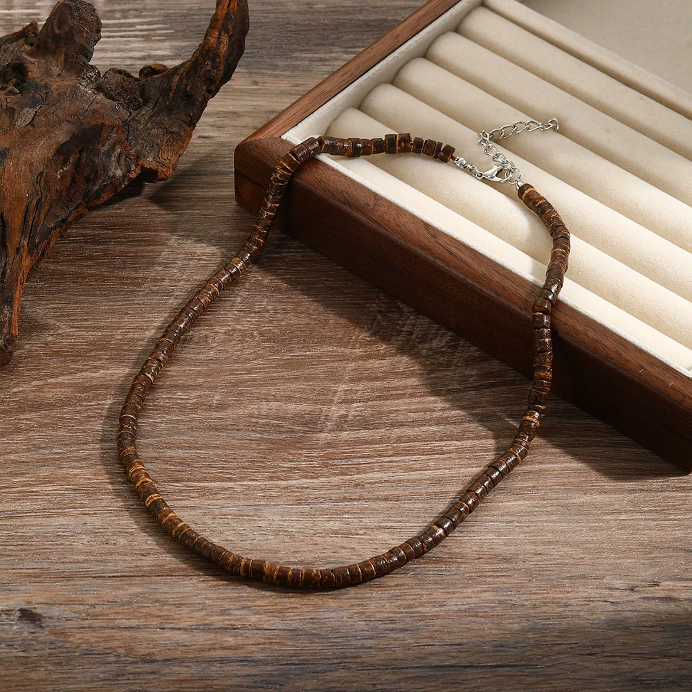 Necklace Jewelry Coconut Shell Imperial Stone Geometric Handmade For Men And Women - Image 17