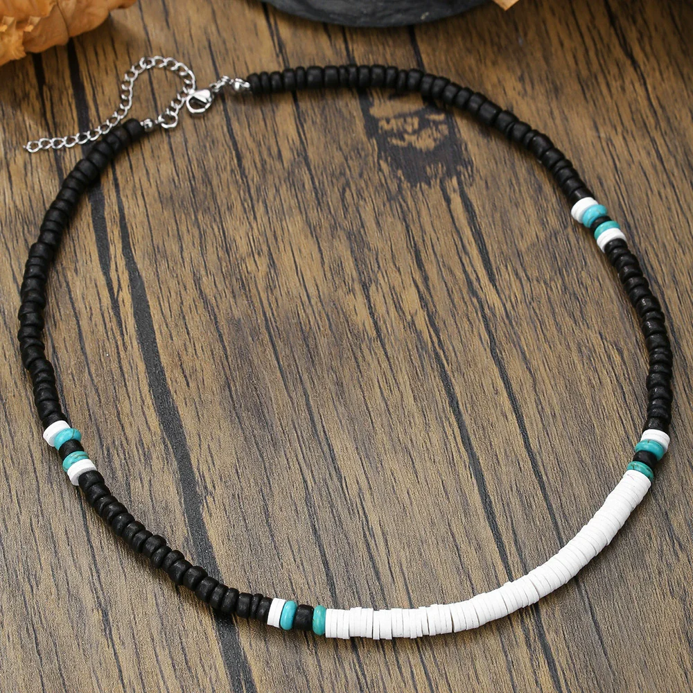 Necklace Jewelry Coconut Shell Imperial Stone Geometric Handmade For Men And Women - Image 6