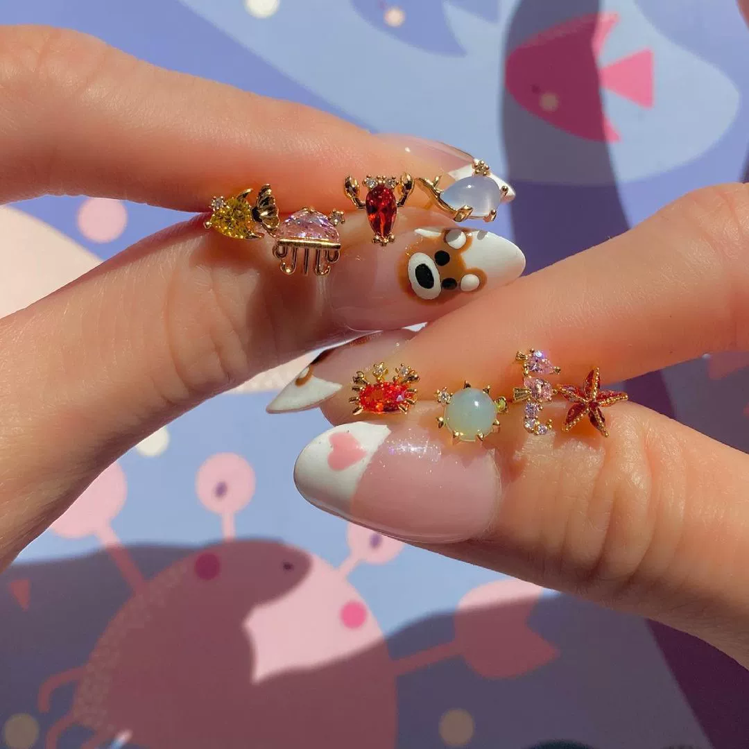 Necklace Jewelry Colorful Zircon Marine Animal Cross Chain Style - Image 3