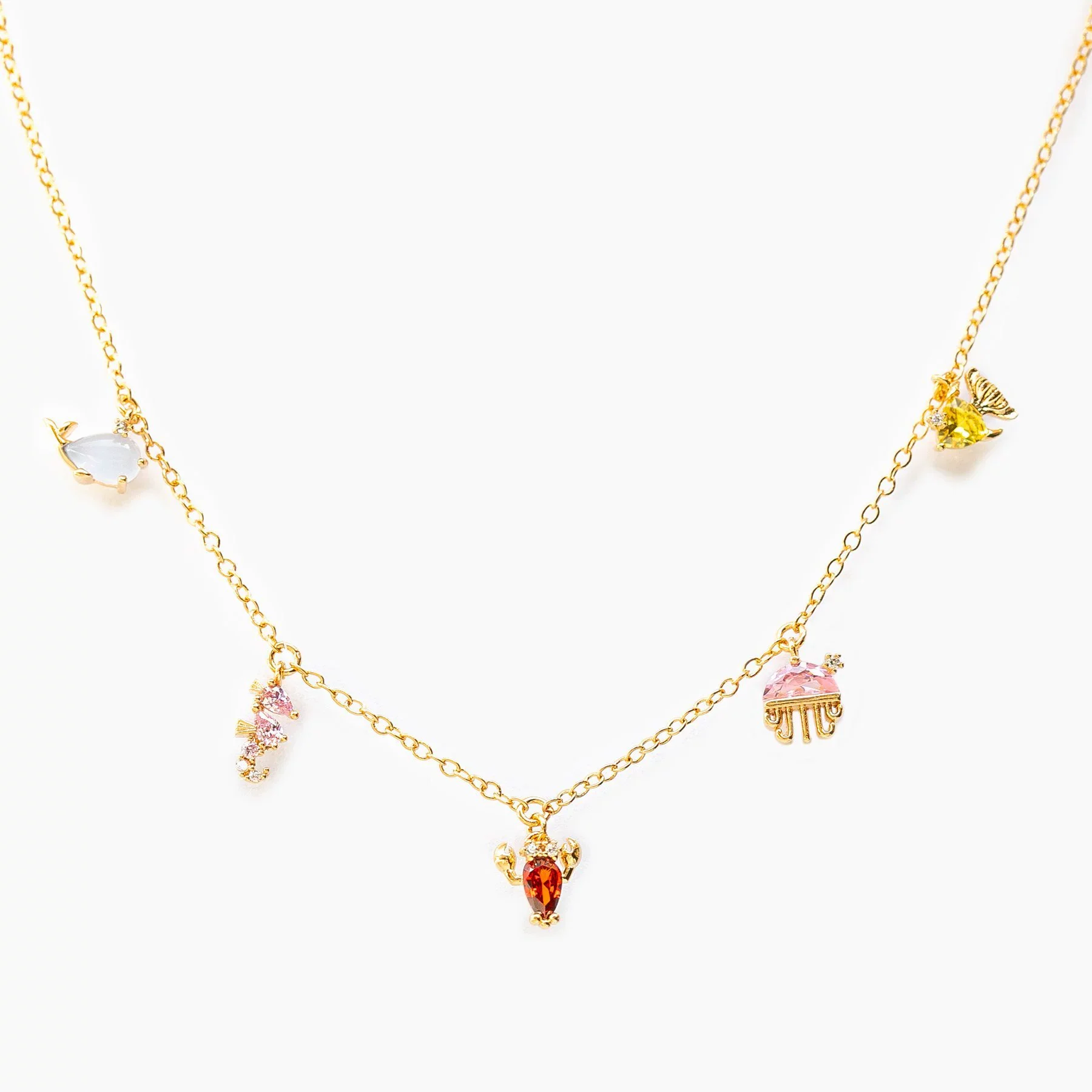 Necklace Jewelry Colorful Zircon Marine Animal Cross Chain Style - Image 5