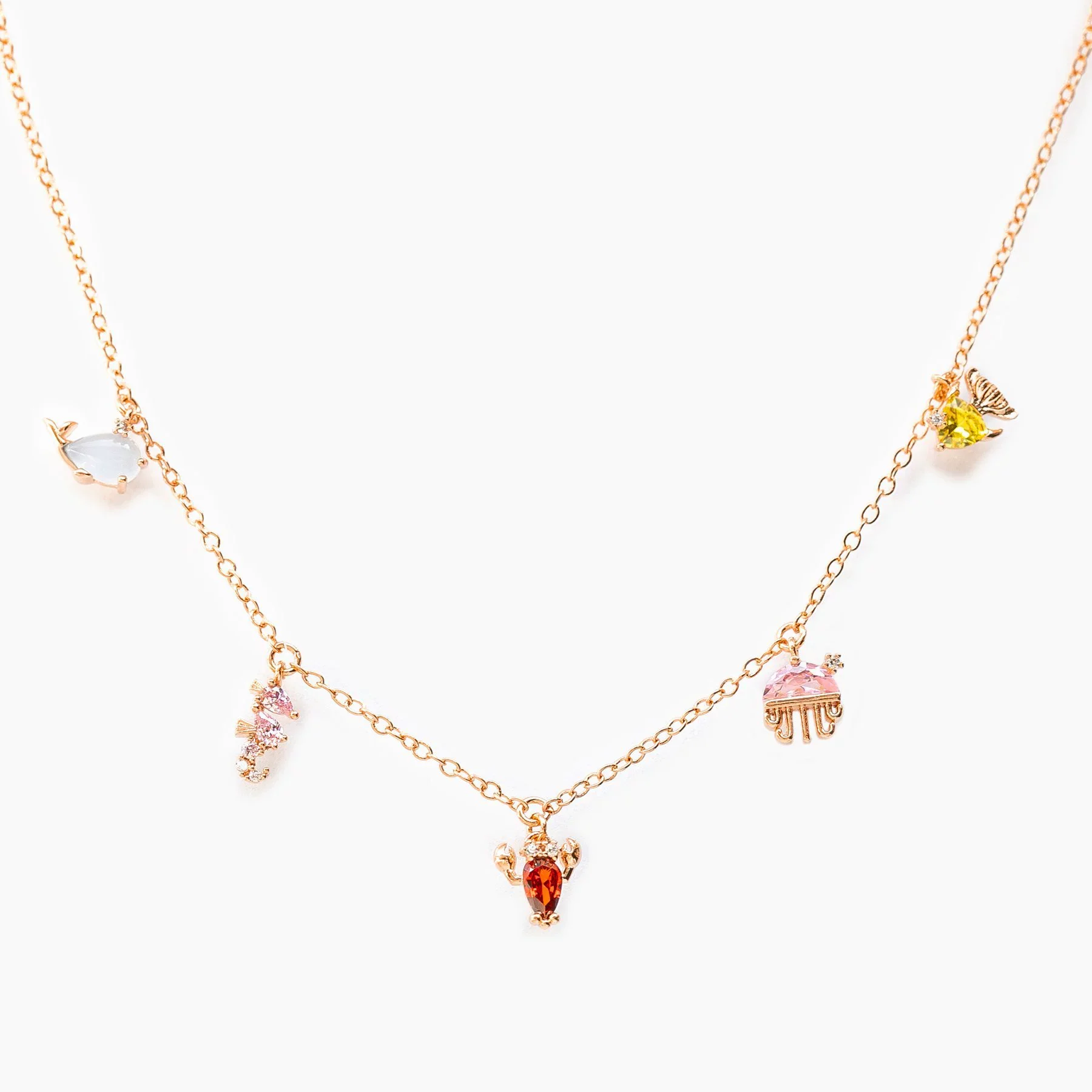 Necklace Jewelry Colorful Zircon Marine Animal Cross Chain Style - Image 6