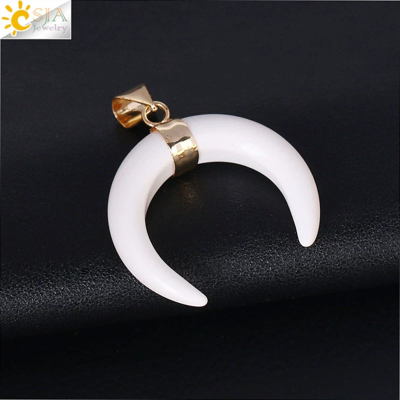 Necklace Jewelry Crystal Semiprecious Stone Moon Pendant Plated Gold Unisex Minimalist Natural Stone Copper Accessories - Image 6