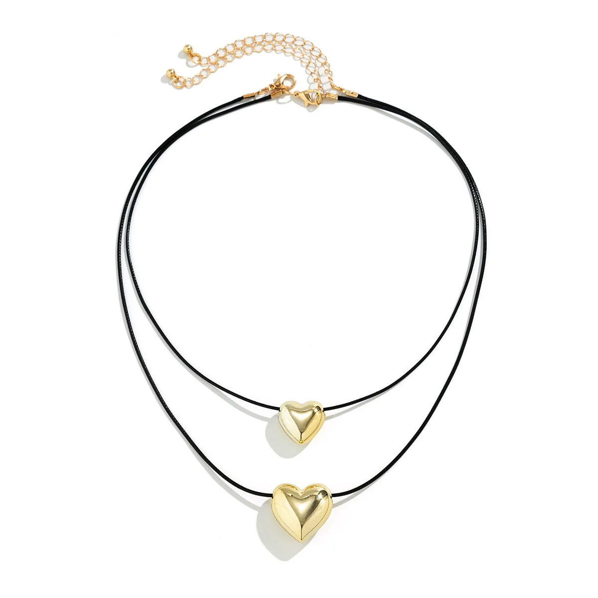 Necklace Jewelry Gothic Style Wax Line Heart Shaped Bow Geometric Electroplated - Image 3