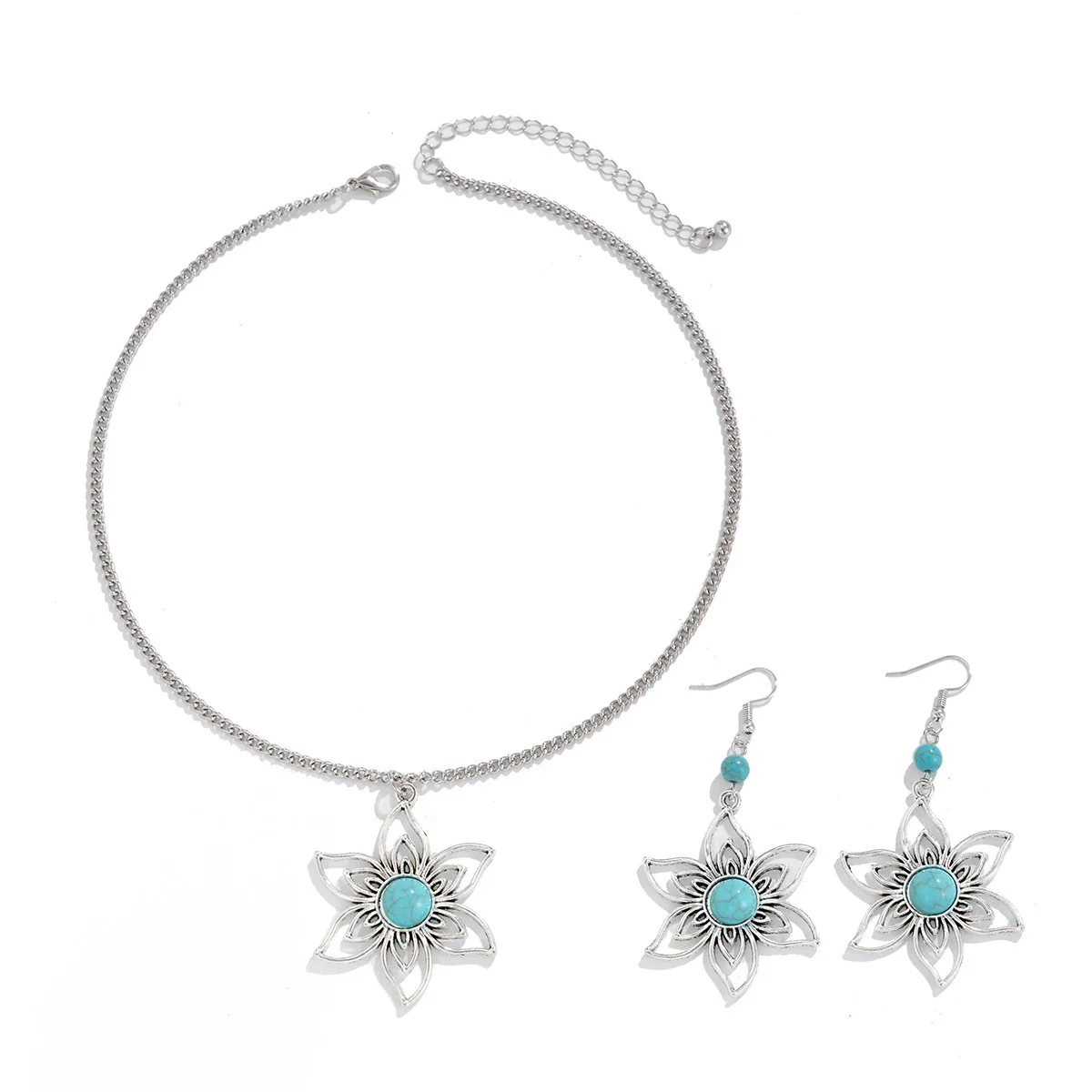 Necklace Metal Alloy Geometric Microinlay Ochain Jewelry - Image 5