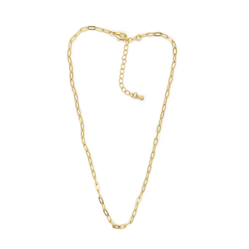 Necklace Natural Freshwater Pearl 18K Goldplated Copper Ball Chain Hand Knitted Organic Glass Geometric Style - Image 4