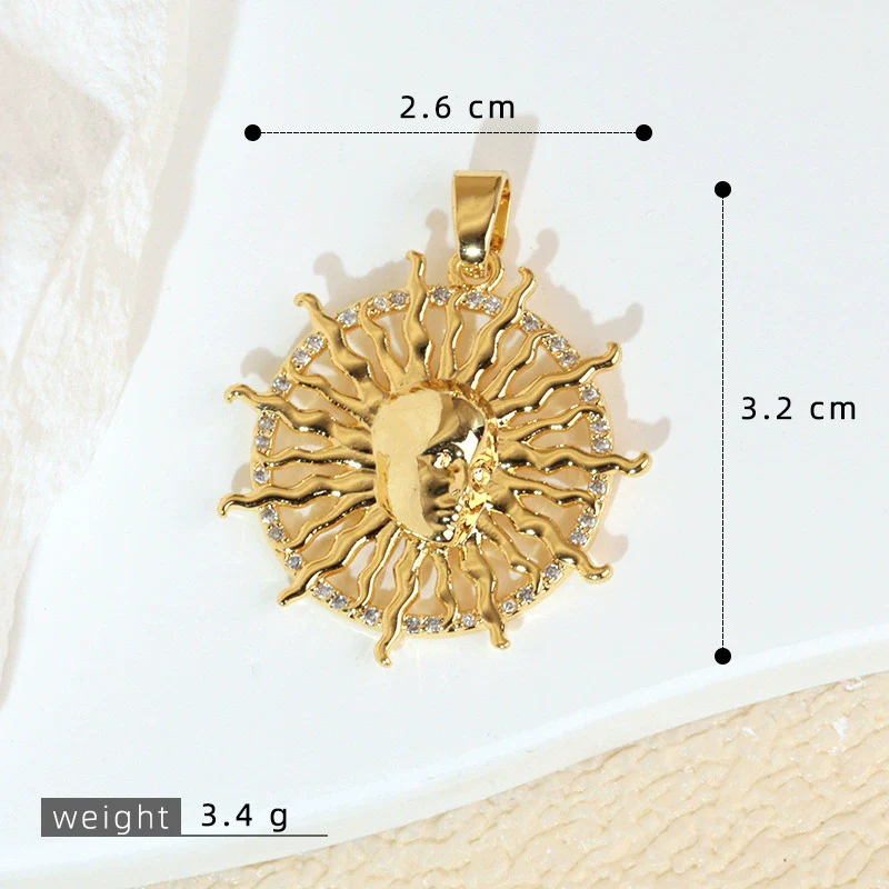 Necklace Pendant Copper Geometric Style Electroplating Twocolor Eightpointed Star - Image 10