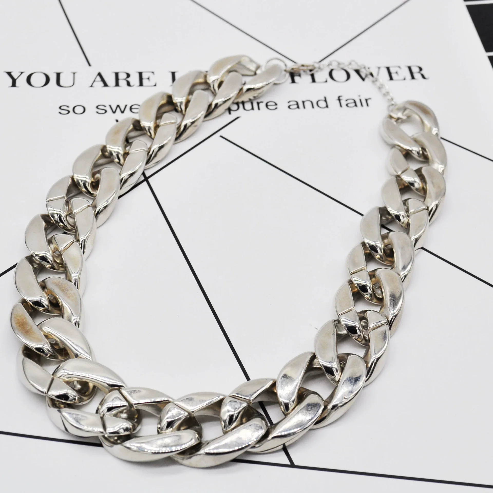 Necklace Resin Constellation Gold Plated Trendy Thick Chain Unisex - Image 3