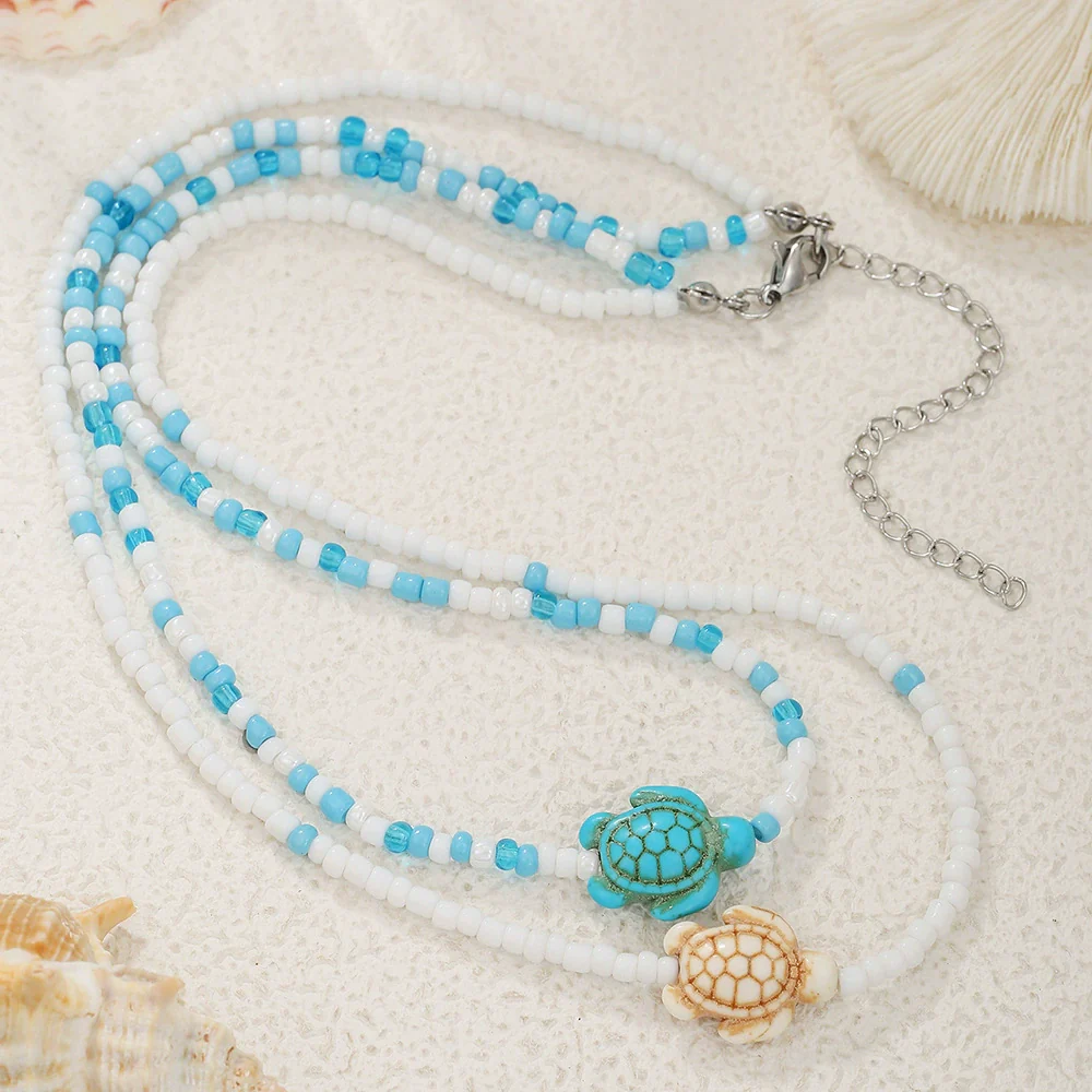 Necklace Resin Stainless Steel Polymer Clay Geometric Handmade Starfish Shell Conch Turtle For Women And Men - Image 6