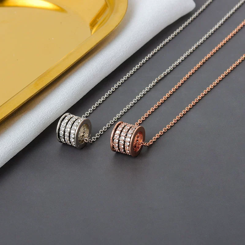 Necklace S925 Sterling Silver Geometric Cross Chain Electroplated Design