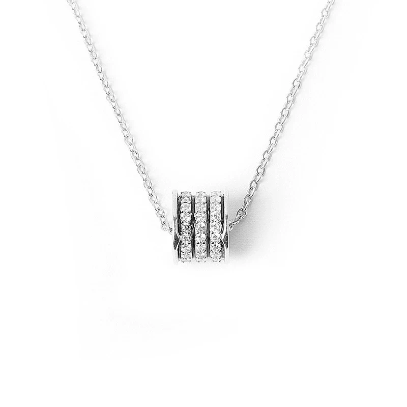Necklace S925 Sterling Silver Geometric Cross Chain Electroplated Design - Image 5