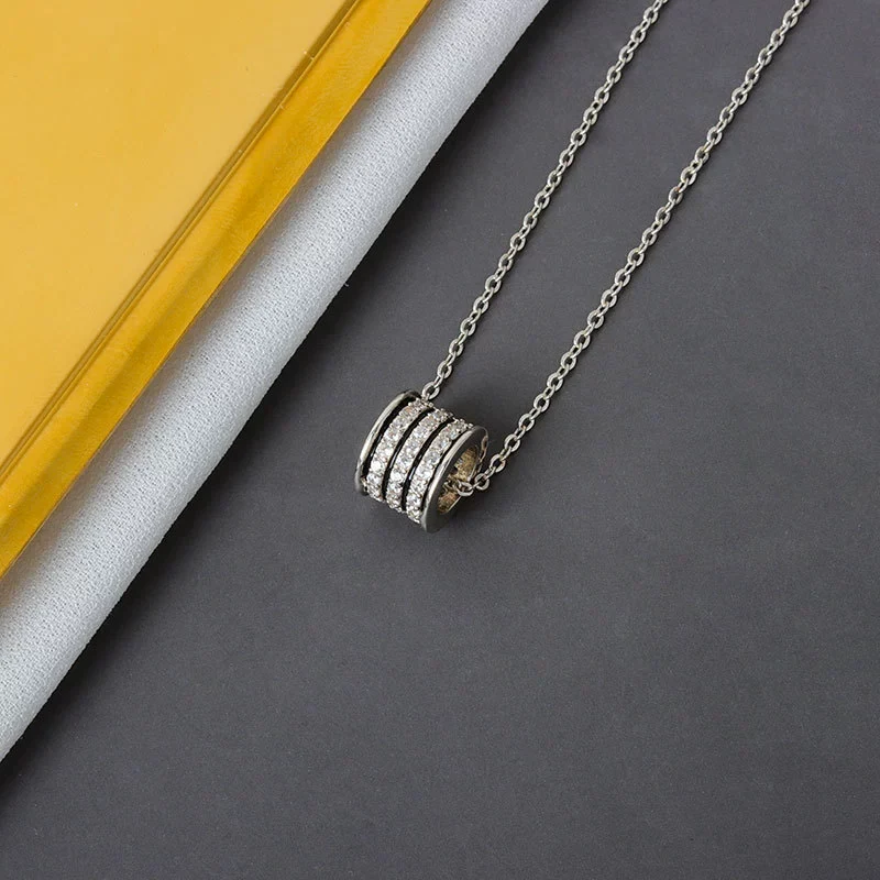 Necklace S925 Sterling Silver Geometric Cross Chain Electroplated Design - Image 6