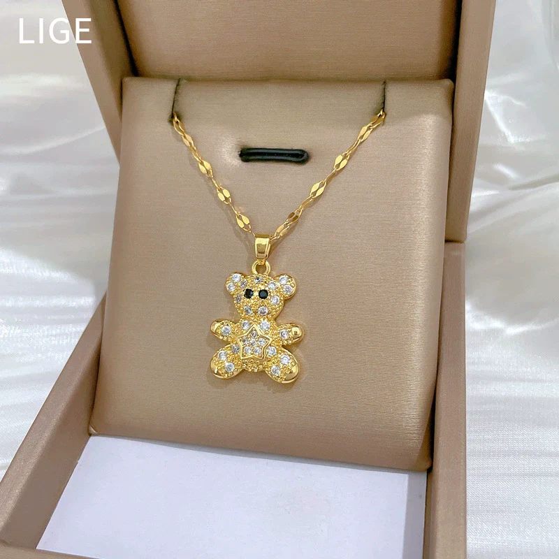 Necklace Stainless Steel Copper Fivepointed Star Geometric Light Luxury Elegant Gorgeous For Women - Image 3