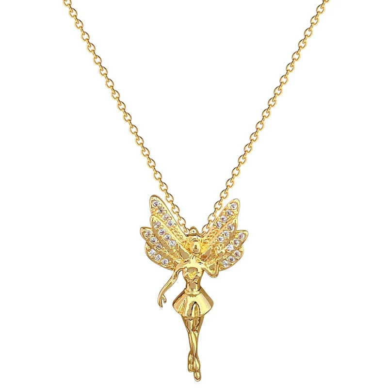 Necklace Stainless Steel Copper Geometric Butterfly Flower Fairy Luxury Temperament Gorgeous For Women - Image 4
