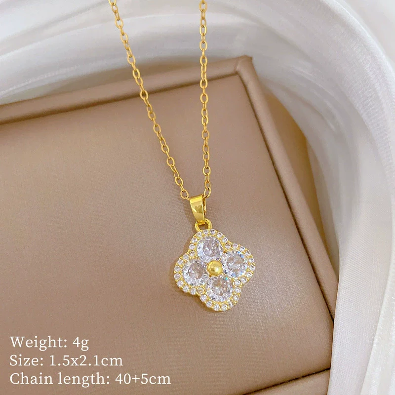 Necklace Stainless Steel Copper Geometric Cartoon Minimalist Style - Image 6