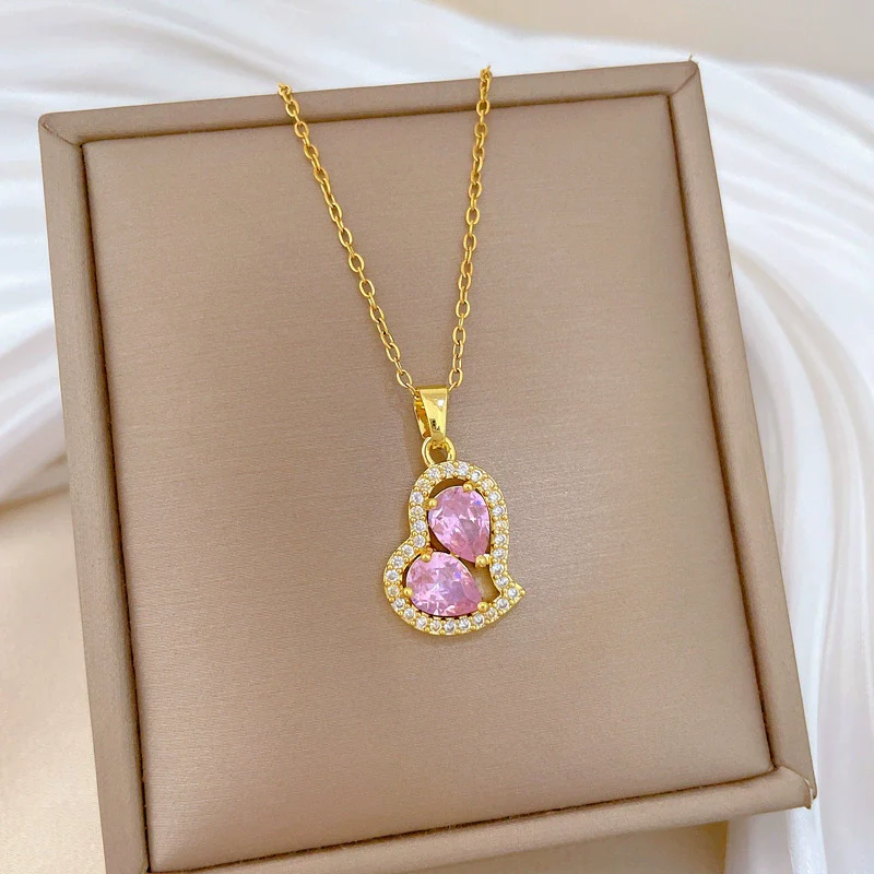 Necklace Stainless Steel Copper Geometric Cartoon Minimalist Style - Image 4