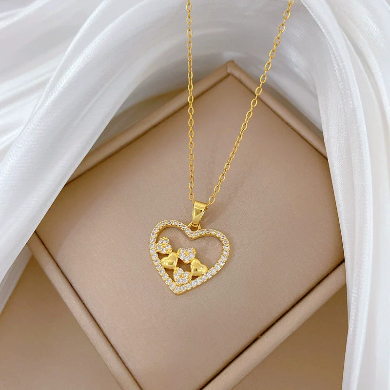 Necklace Stainless Steel Copper Geometric Cartoon Minimalist Style - Image 4