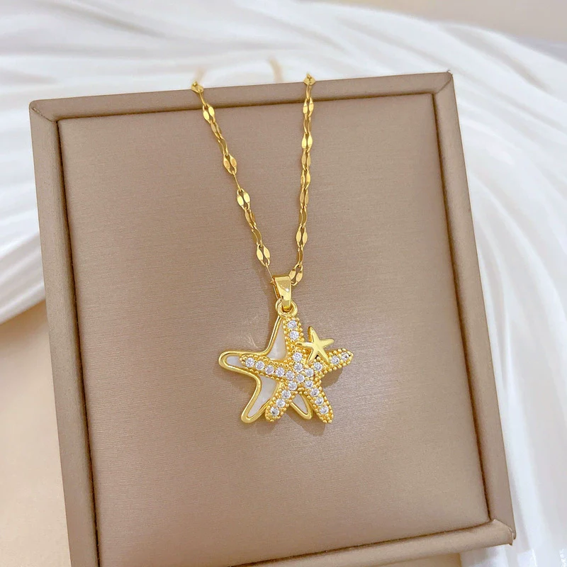 Necklace Stainless Steel Copper Geometric Cartoon Minimalist Unisex - Image 3