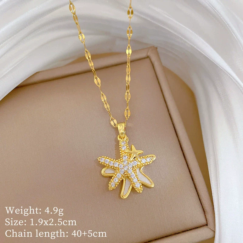 Necklace Stainless Steel Copper Geometric Cartoon Minimalist Unisex - Image 6