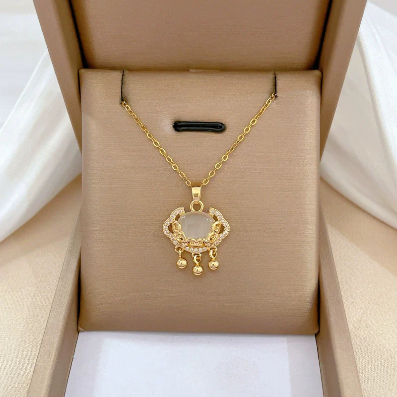 Necklace Stainless Steel Copper Geometric Electroplating Design - Image 6