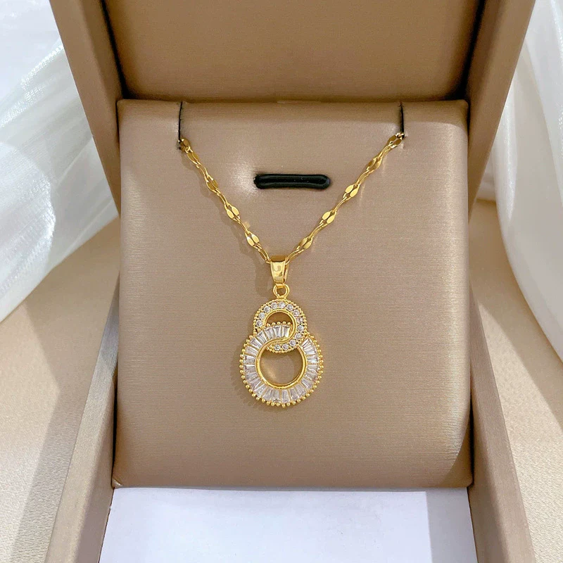 Necklace Stainless Steel Copper Geometric Electroplating For Women