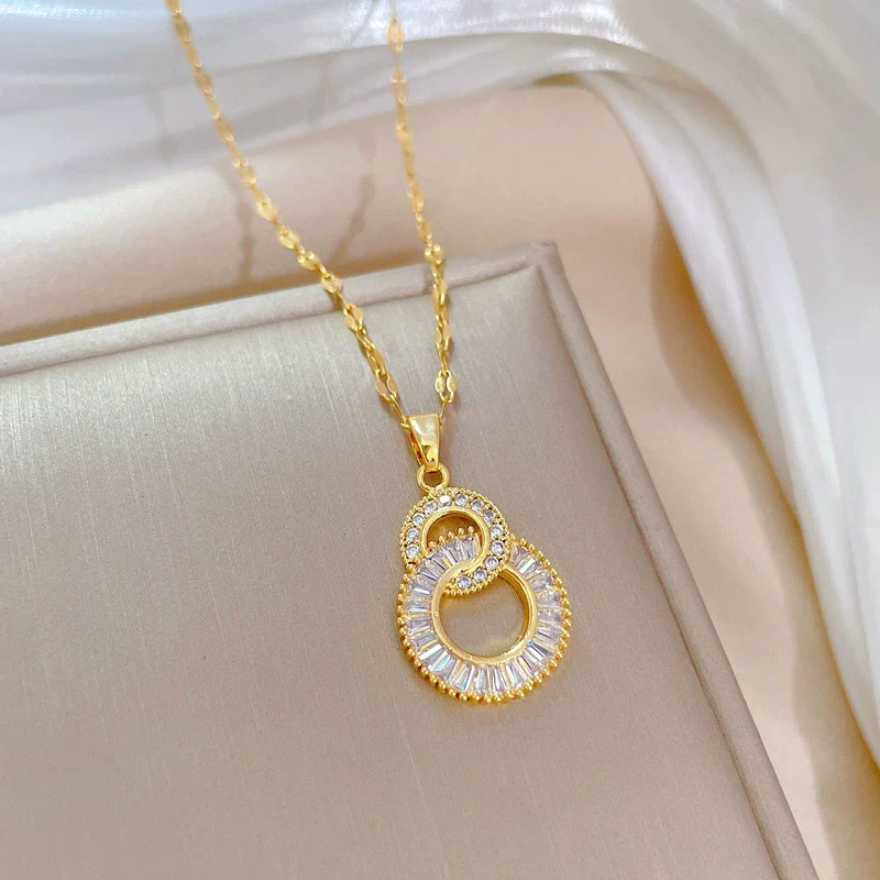 Necklace Stainless Steel Copper Geometric Electroplating For Women - Image 6