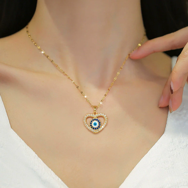 Necklace Stainless Steel Copper Geometric Electroplating Women's - Image 2