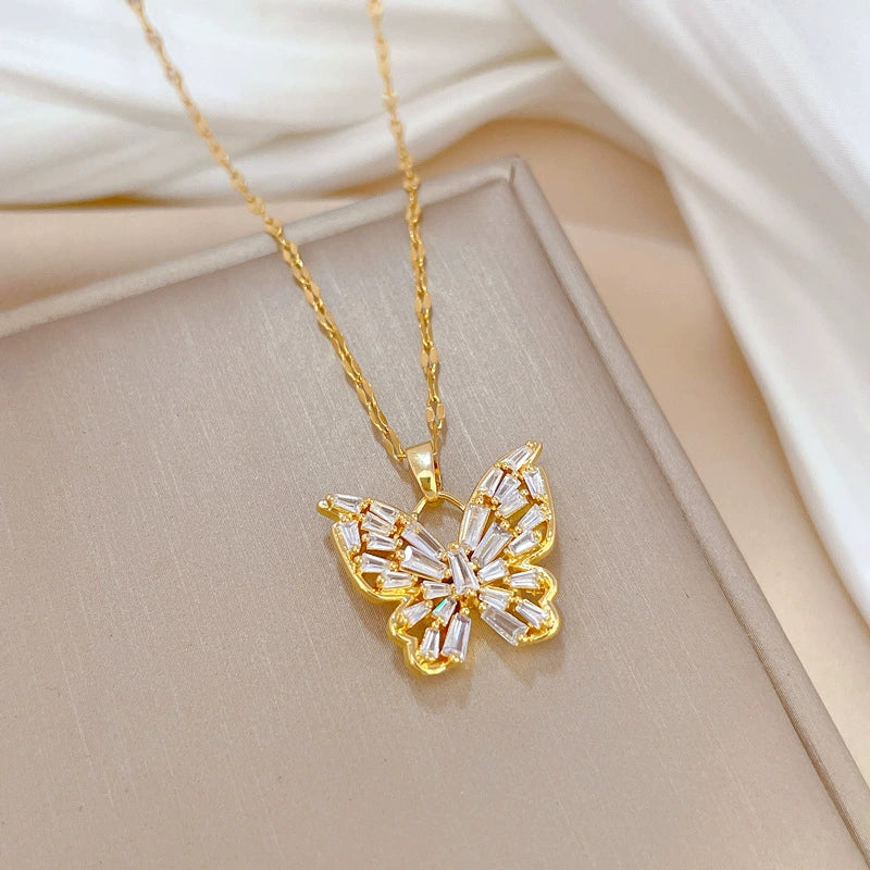 Necklace Stainless Steel Copper Geometric Electroplating Women's - Image 4