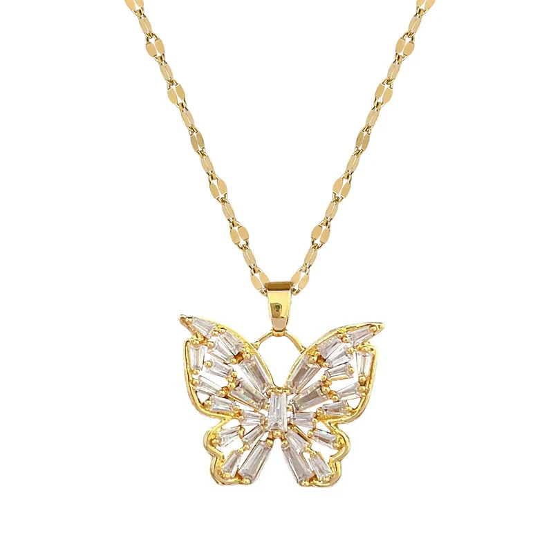 Necklace Stainless Steel Copper Geometric Electroplating Women's - Image 5