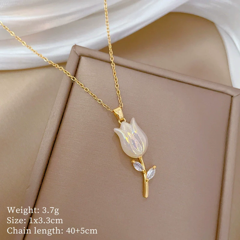 Necklace Stainless Steel Copper Geometric Light Luxury Style - Image 6
