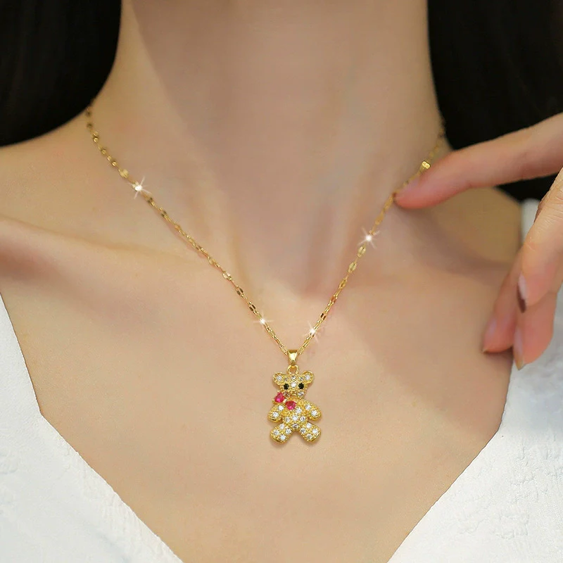 Necklace Stainless Steel Copper Geometric Light Luxury Style - Image 2