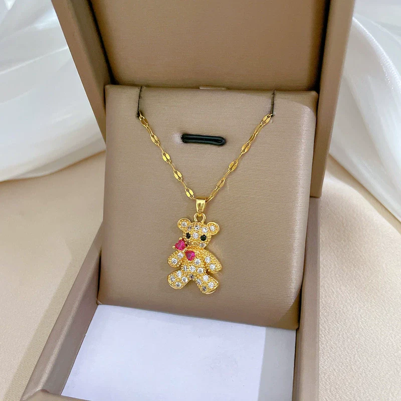 Necklace Stainless Steel Copper Geometric Light Luxury Style - Image 3