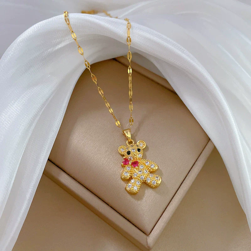 Necklace Stainless Steel Copper Geometric Light Luxury Style - Image 4