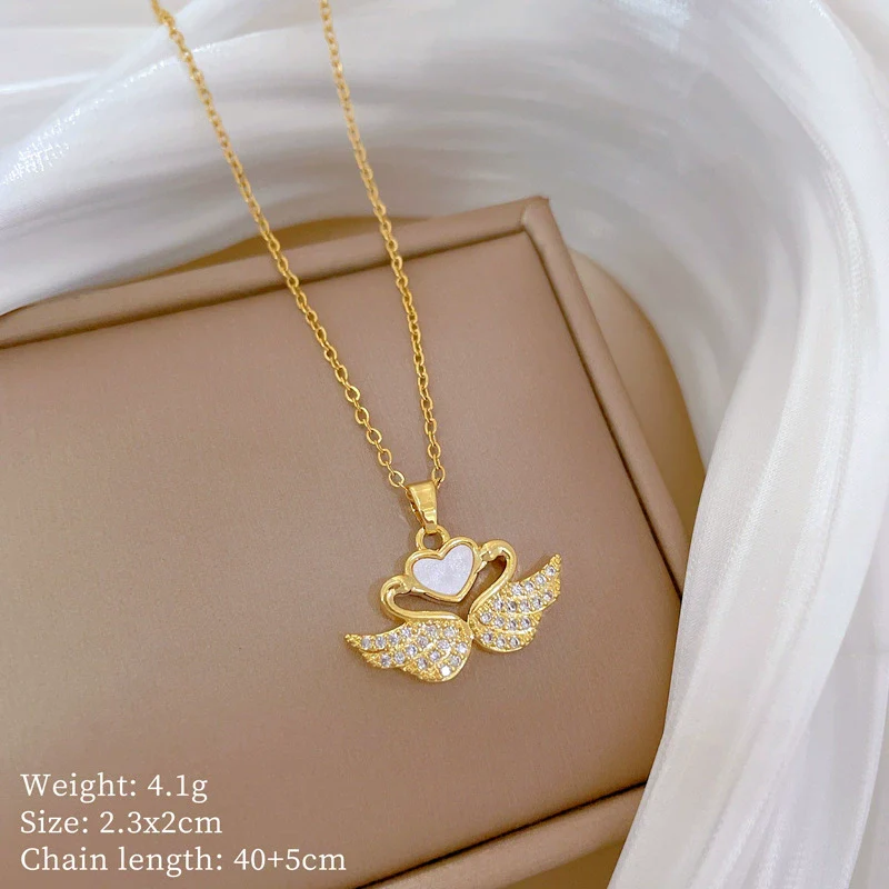 Necklace Stainless Steel Copper Geometric Style - Image 4