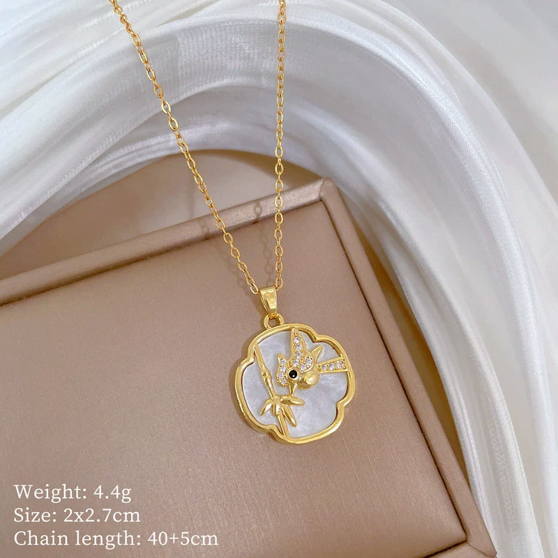 Necklace Stainless Steel Copper Geometric Style Titanium Steel Chain - Image 6
