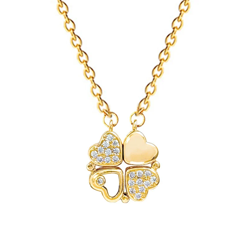 Necklace Stainless Steel Copper Heart Fourleaf Flower Animal Zodiac Cartoon Style - Image 5