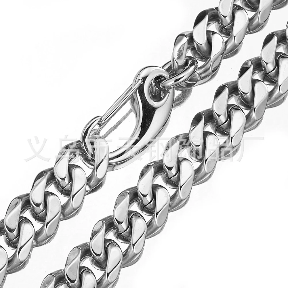 Necklace Stainless Steel Geometric Vacuum Plated Polished Hip Hop Style For Men - Image 3