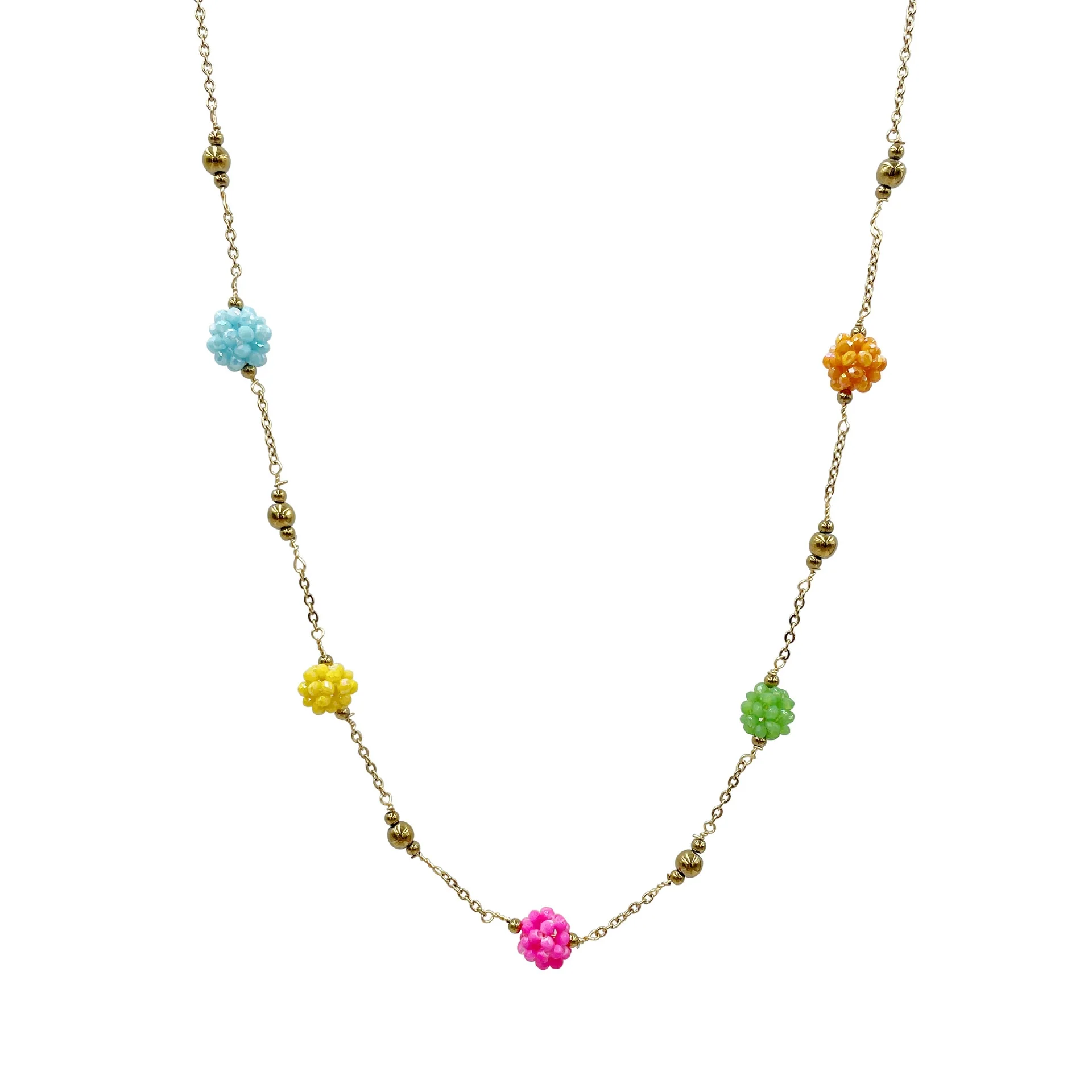 Necklace Stainless Steel Titanium Steel Hydrangea Love Sweet Style Electroplating Jewelry Accessories For Women - Image 5