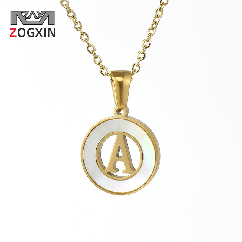 Necklace 316L Stainless Steel 316L Stainless Steel Letter Pattern Cross Chain Vacuum Plated For Women