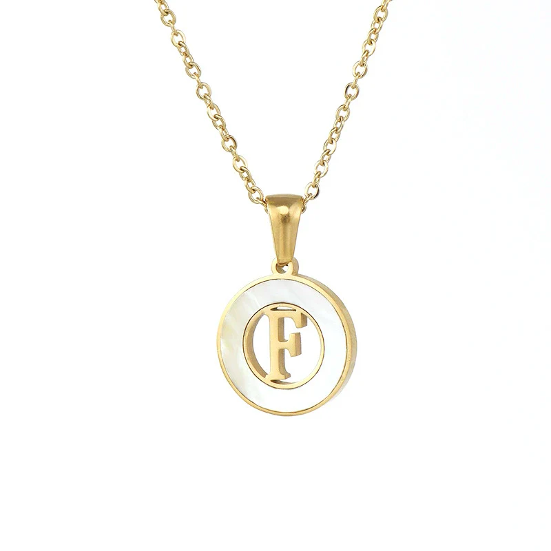 Necklace 316L Stainless Steel 316L Stainless Steel Letter Pattern Cross Chain Vacuum Plated For Women - Image 10