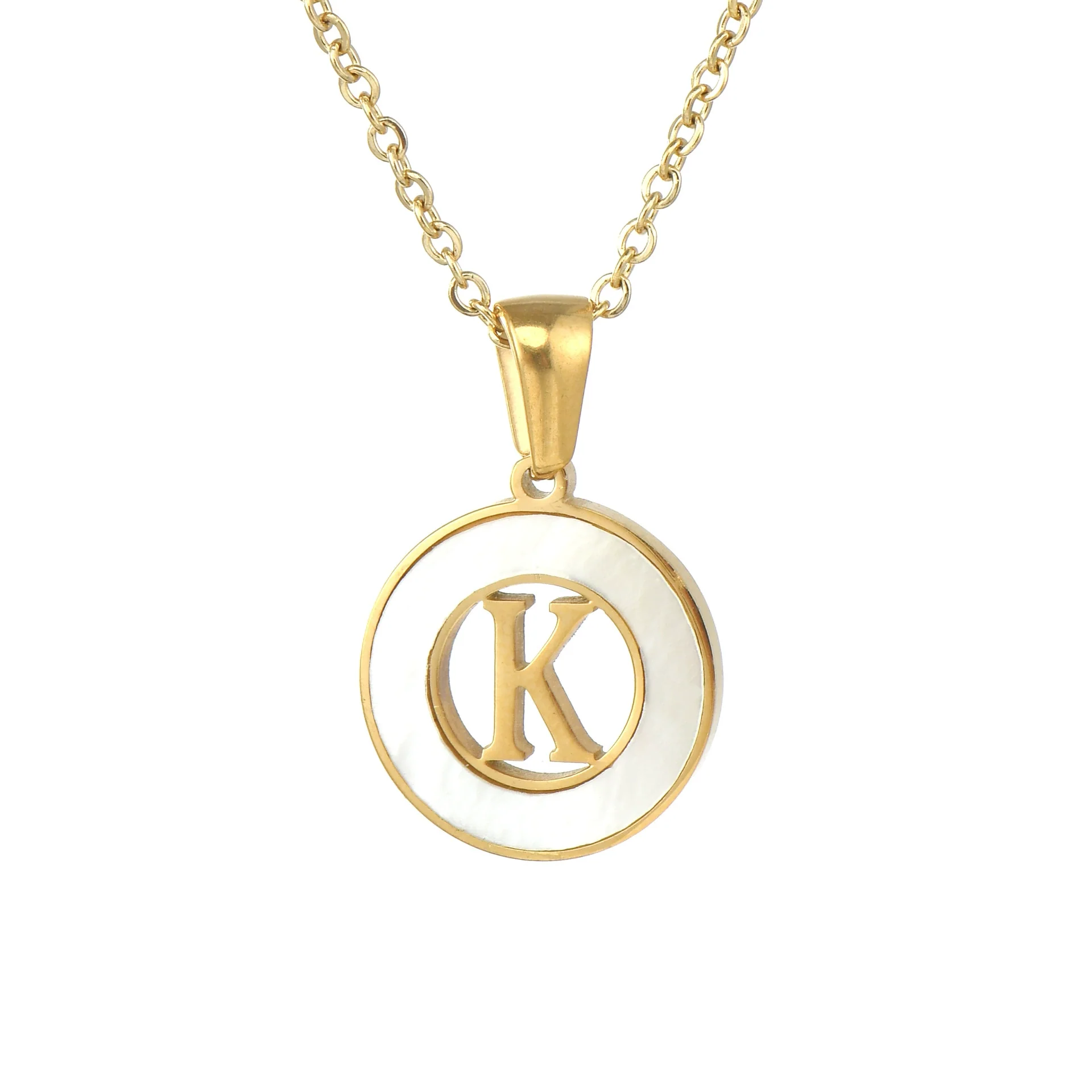 Necklace 316L Stainless Steel 316L Stainless Steel Letter Pattern Cross Chain Vacuum Plated For Women - Image 15