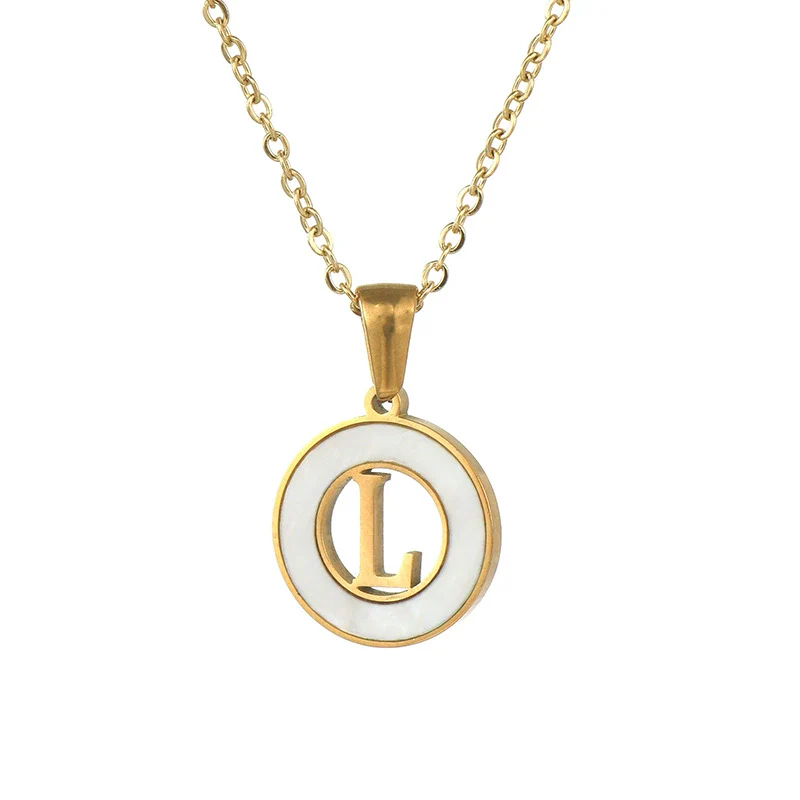Necklace 316L Stainless Steel 316L Stainless Steel Letter Pattern Cross Chain Vacuum Plated For Women - Image 16