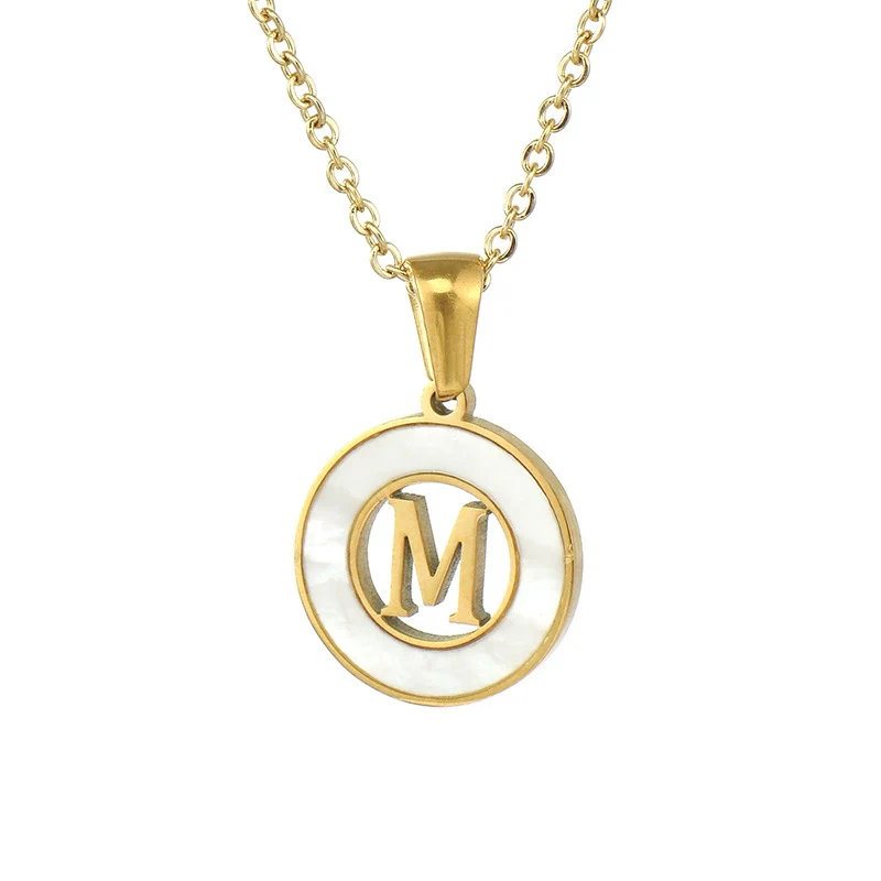 Necklace 316L Stainless Steel 316L Stainless Steel Letter Pattern Cross Chain Vacuum Plated For Women - Image 17