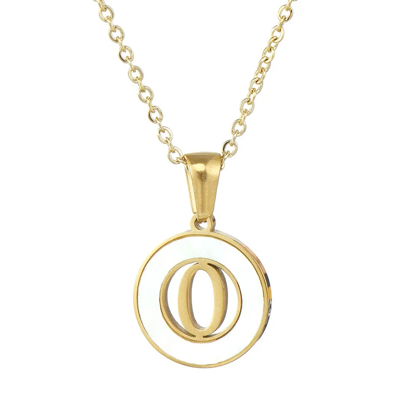 Necklace 316L Stainless Steel 316L Stainless Steel Letter Pattern Cross Chain Vacuum Plated For Women - Image 19