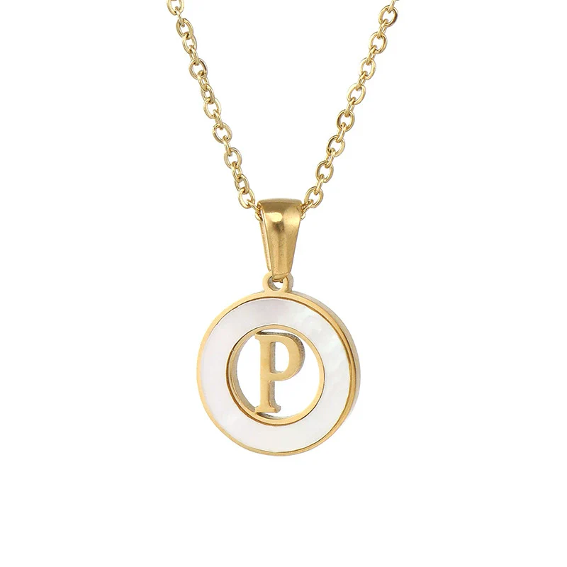 Necklace 316L Stainless Steel 316L Stainless Steel Letter Pattern Cross Chain Vacuum Plated For Women - Image 20
