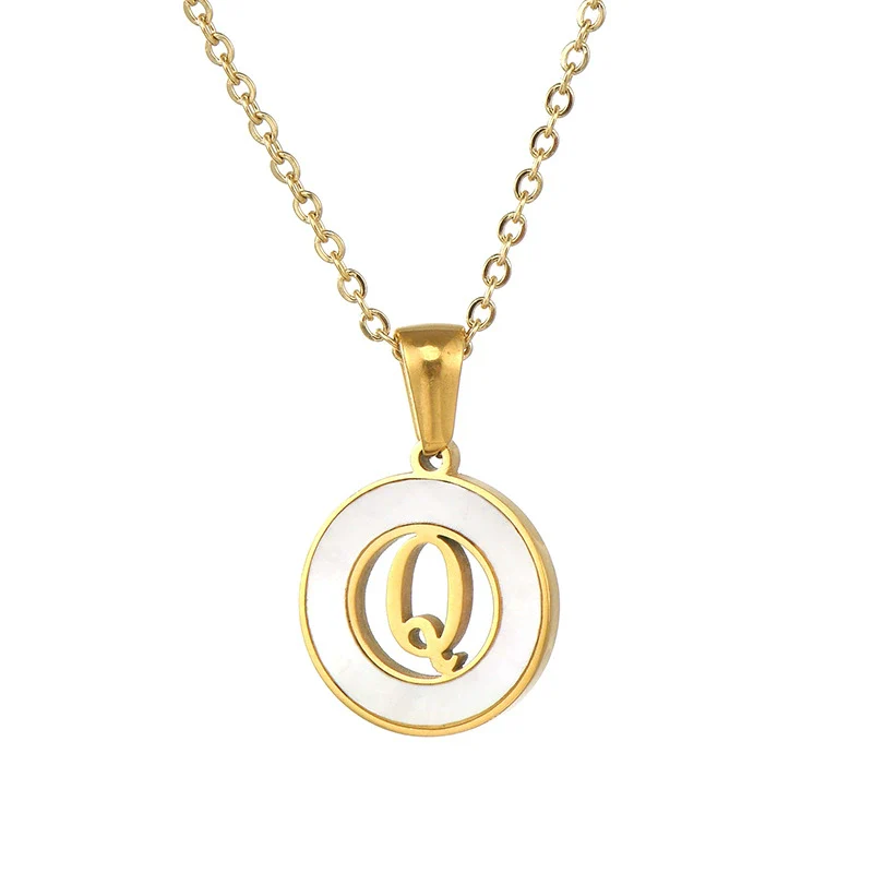 Necklace 316L Stainless Steel 316L Stainless Steel Letter Pattern Cross Chain Vacuum Plated For Women - Image 21