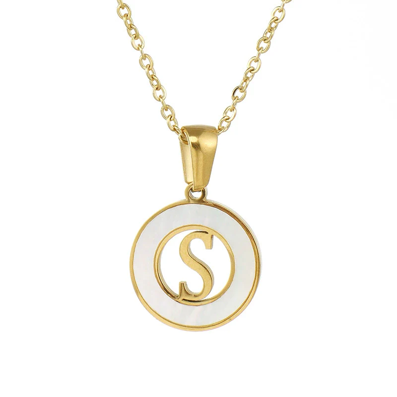 Necklace 316L Stainless Steel 316L Stainless Steel Letter Pattern Cross Chain Vacuum Plated For Women - Image 23
