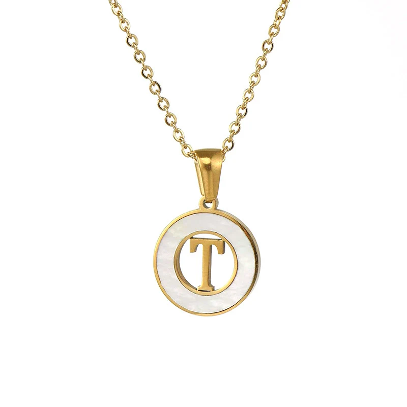 Necklace 316L Stainless Steel 316L Stainless Steel Letter Pattern Cross Chain Vacuum Plated For Women - Image 24