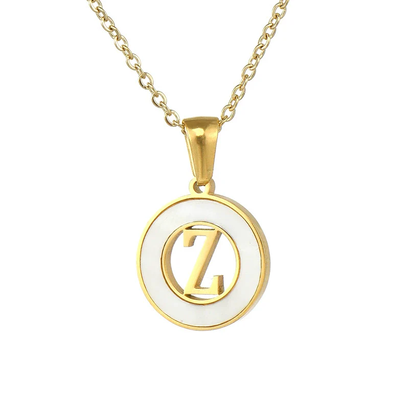 Necklace 316L Stainless Steel 316L Stainless Steel Letter Pattern Cross Chain Vacuum Plated For Women - Image 30
